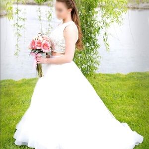 Beaded/Tulle Two-piece Ballgown